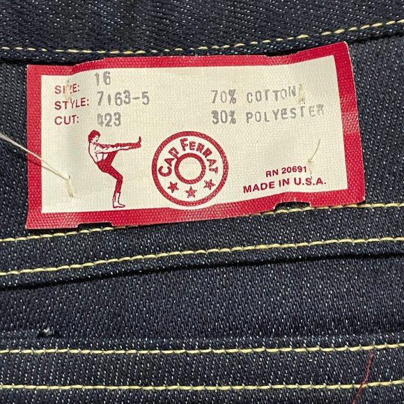 Vintage CAP FERRAT JEANS Women's 16 Stretch Denimotion Dark Blue Denim Jeans NWT - Picture 4 of 6